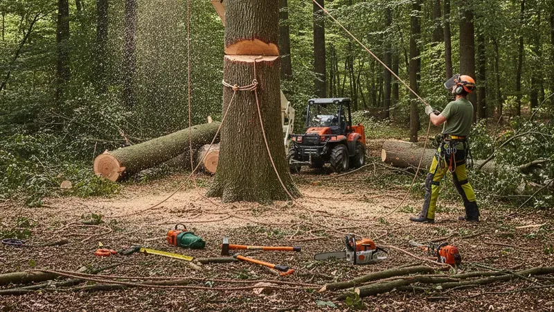 Abattage d'arbre : quelle technique utiliser ?